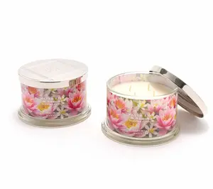 HomeWorx by Slatkin + Co. S/2 18oz Candles-Water Lily & Negroli