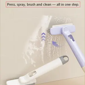 Multifunctional Gap Cleaning Brush Three-In-One Liquid Rotating Brush, Bathroom Tile Corner Clean Brush, 1pcs
