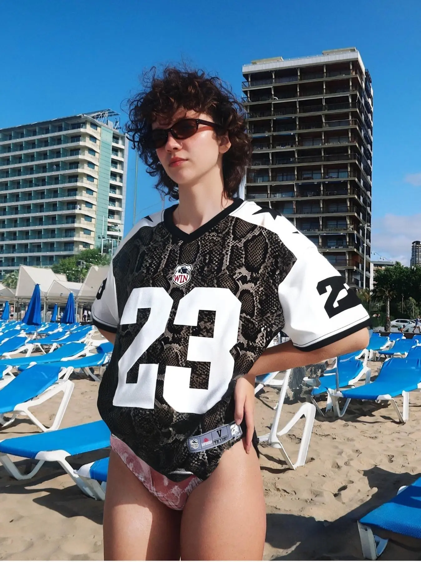 Women's Leopard Print Baseball Jersey, Loose-Fit American Retro Style T-Shirt, Summer Sports Wear for Men & Women