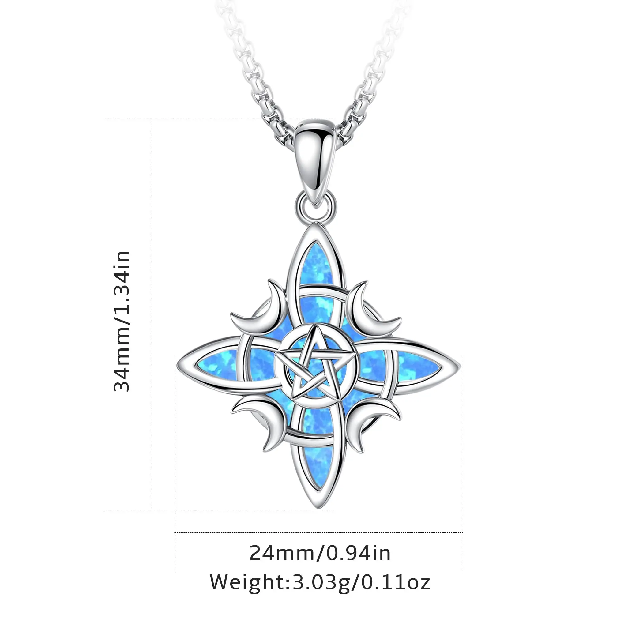 Blue Opal Star-Petal Silver