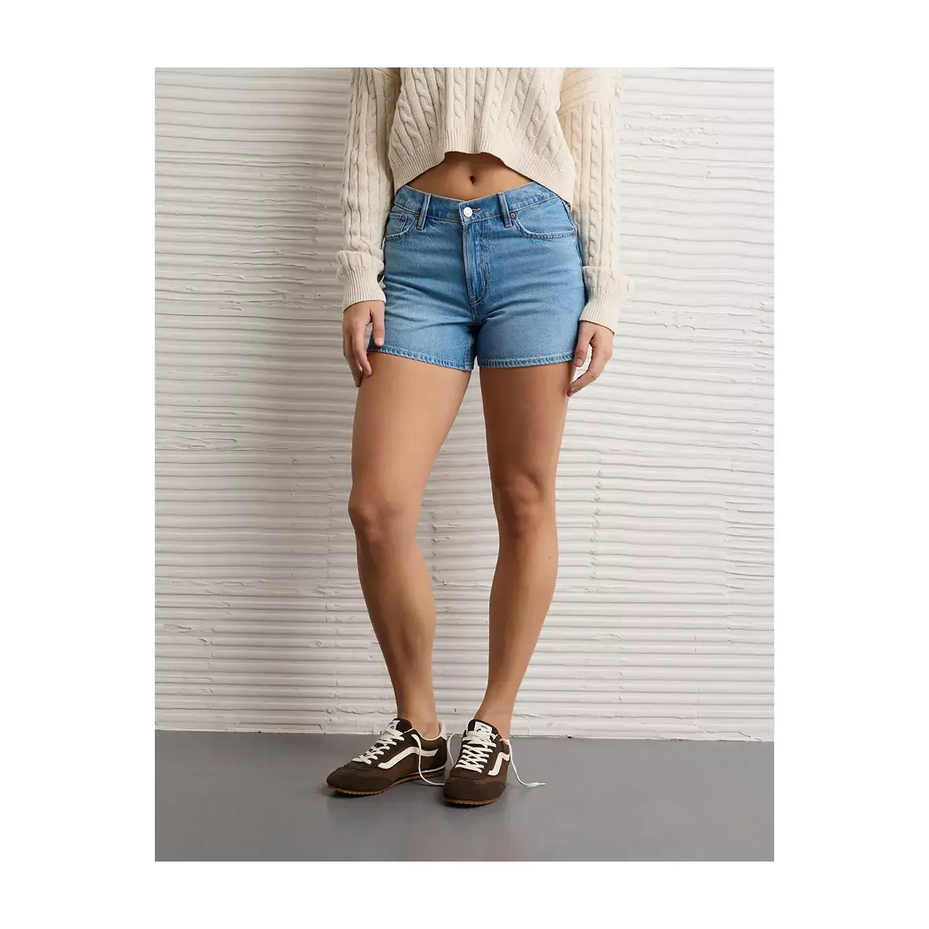 AE Strigid Super High-Waisted Relaxed Denim Short