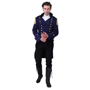 18th Century Tuxedo Navy Coat Jacket Colonial Military Tailcoat Uniform Jacket