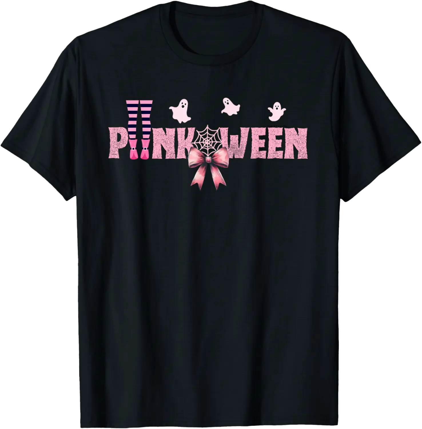 Pinkoween Cute Pink Halloween Merch Witch Legs Ghost Girls T-Shirt - Paytonbrown Shop 27B0DJSP5SG8