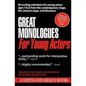USED-Great Monologues for Young Actors Volume I (Young Actors Series) by Slaight (Paperback)