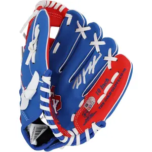 Wyatt Langford Texas Rangers Autographed Glove - Fanatics Authentic Certified - MLB Memorabilia
