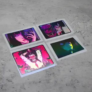 Stunning Anime Car Sticker Set, Perfect for Anime Fans & Custom Car Enthusiasts, Includes 4 Japanese Style Designs, Ideal for Body or Laptop