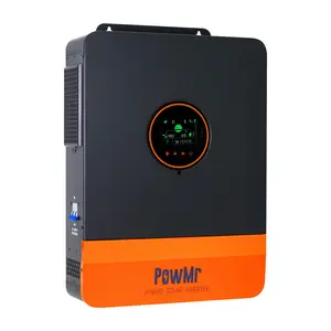 PowMr 6500W Hybrid Solar Inverter, 48V DC to 110V/220V AC, Split Phase Inverter with 140A MPPT Controller, Max PV Input 10KW, 500VDC, Supports Up to 6 in Parallel, for Lead Acid Lithium Battery