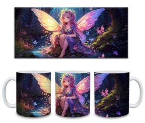 Aurora of the Whispering Wings Mug – 15oz Fantasy Fairy Coffee Cup