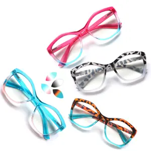 ZOECENT Women's Reading Glasses Blue Light Blocking Cat-Eye Frames Comfortable Spring Hinges Reader Glasse