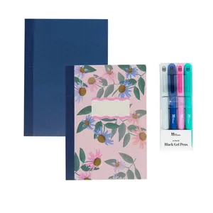 Erin Condren Daisy Blooms B6 Slim Notebook Bundle with Trendy Daisy Print & Navy Cover College-Ruled & Graph Paper Note-Taking & Goal Tracking System