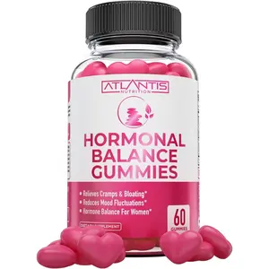 Hormonal Balance Gummies Women PMS Relief Alleviate Cramps Bloating Mood Swings Hot Flashes Night Sweats Cranberry Dong Quai Chasteberry Menstrual Support Supplement Natural Health Wellness Formula