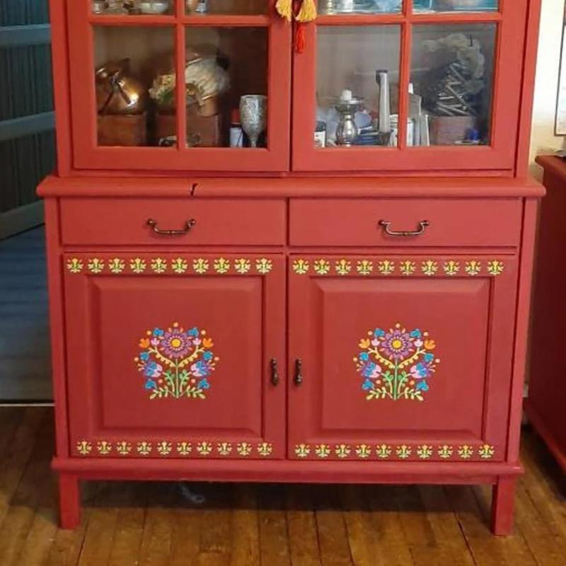 Talavera Stencil  Tile Stencil 8inch Floral Folk Mexican Stencils for Painting on Wall Floor Furniture   Decor