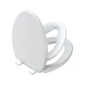 17''/19'' Round/Elongated Toilet Seat Built-In Toddler Seat – Slow Close, PP Material, Easy Clean – 14.21″ × 18.35″ × 2.48″