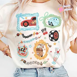 Youth & Adult Coquette Bow Bracelet Cars Shirt, Magic Kingdom Shirt, Magical World, Lightning McQueennnnn Mater Doc Hudson Sally Carrera Birthday Cars Family Shirt, Outfit Summer 2026