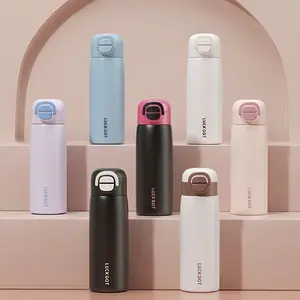 1pc Stainless Steel Insulated Water Bottle - LuckGot Double Wall Vacuum Insulated Mug, 24 Hours Hot or Cold Keeping, 500ml Portable Travel Mug, Suitable for Hot and Cold Drinks, Summer and Winter Drinkware, Christmas, Halloween, Valentine's Day, Gift