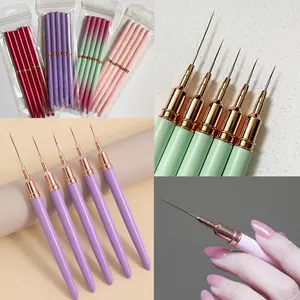 5cts Nail Brush Detailing Striping Nail Art Pen/ liner Brush Painting Brushes/ Lining Painting Plaid brush Nail Supply