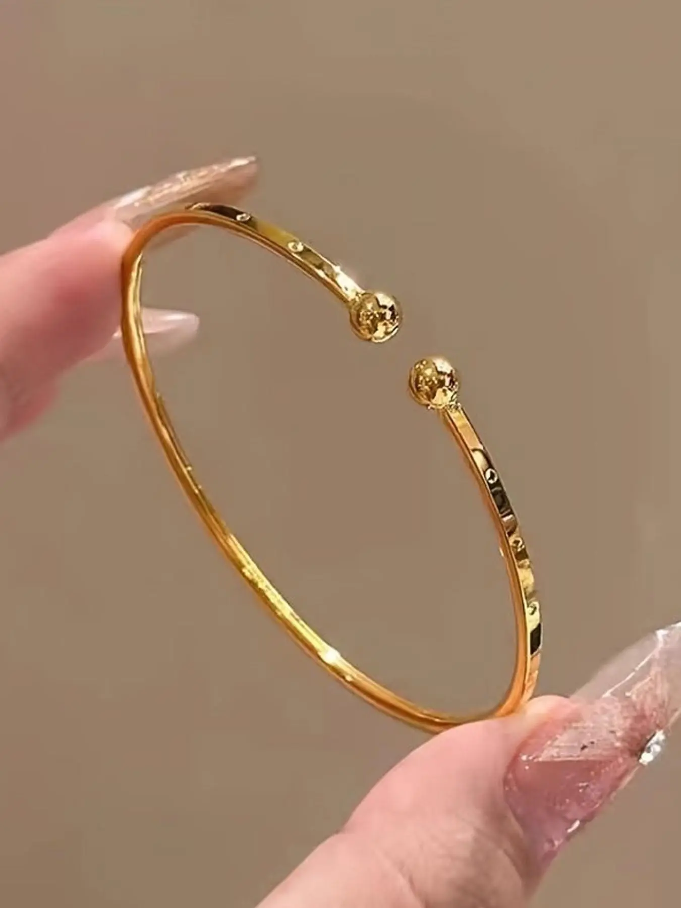 Minimalist Stainless Steel Bangle, Elegant Open Circle Bracelet for Women, Casual Fashion Accessory, All-Season Wearable Jewelry, Minimalist Bangles