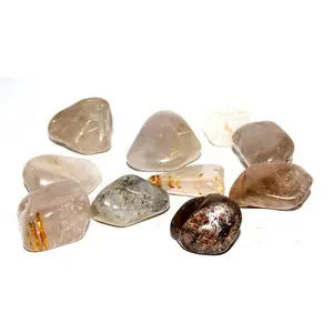 Smoky Rutilated Quartz Tumbled Stone