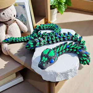 3D Printed Cyber Snake Simulation - Cross-Border Hit Model, Creative Figurine, Kids Toy, Car Decor, Custom Desktop Party Decor, Decorative Figurines