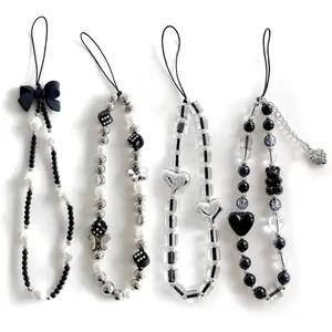 3 count  Beaded Phone Charms,  Cell Phone Wrist Strap, Classic Phone Charms Strap, Charms for phone case, Stationery Decoration Charm,  Bracelet Strap for Camera Key Purse for Women