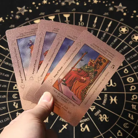SDIK&SSIK Unisex Blush Pink Rose Witchy Tarot Deck Poker Card Game Set for 12+ Years Learning Beginners - 12.3 oz, 5.2 x 3.27 x 1.93 in, with Instruction Book (Chakras, Planets, Zodiac Signs, Elements, Affirmations, Yes/No Answers), Gift Idea, Card Game S