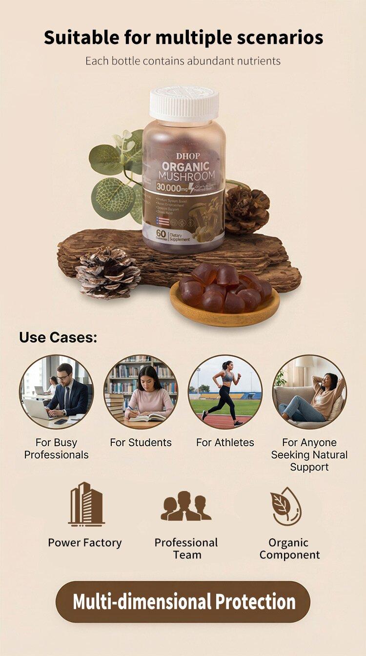 Boost Your Immunity Naturally!  DHOP 30,000mg Organic Mushroom Gummies