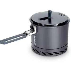 1.4L Camping Pot, Lightweight Camping Cookware With Heat Exchanger, Portable Durable Camping Essentials Cooking Set For Backpacking Hiking Traveling