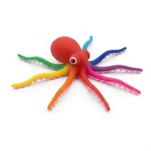 Octopus Fidget Toy with Suction Cups, 3D Bendable Silicone Sensory Desk Toy for Stress Relief & Anxiety, Quiet Travel Essential,Portable Phone Stand Gift，Portable Gift for Kids, Teens and Adults