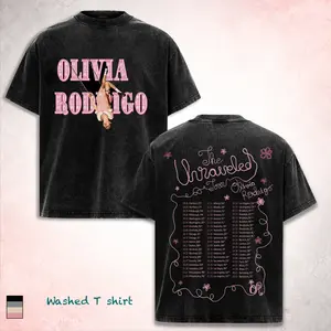 Olivia The Unraveled Tour 2026 Shirt, Tour Dates Back Print Graphic Tee, Vintage Acid Washed Oversized Premium Cotton Tee, Pop Concert Merch