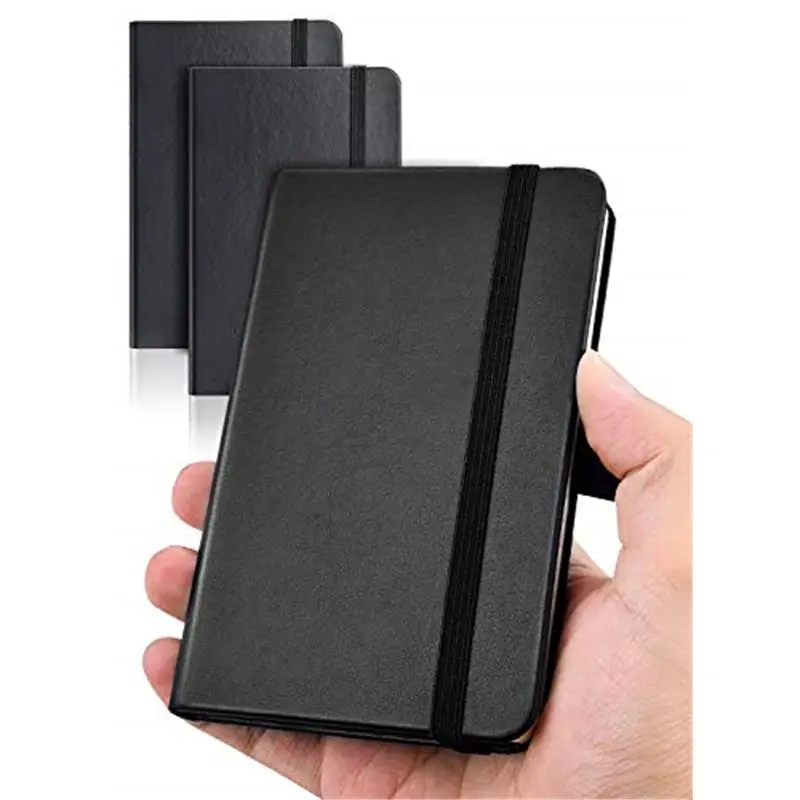 Pocket Notebook, Small Notebook, 2-Pack ,3.7" x 5.7" Pocket Notebook (2 Pack, Black) | small notepad mini notebook Total 320 Pages-Hard Cover
