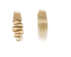 BRAZILIAN BLONDE BOMBSHELL 5x5 HD Closure Straight & Body Wave Hair Extension 1 Attribute