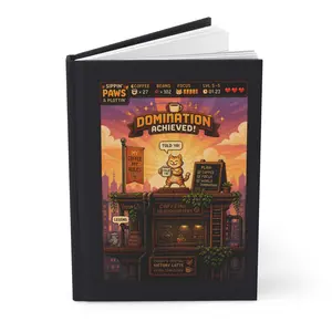 Coffee Cat Hardcover Journal | Notebook, Domination