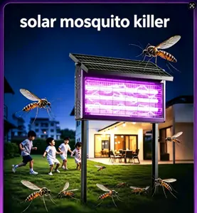 Solar Rechargeable Mosquito Repellent Lamp, Efficient Pest Control for Home & Yard