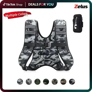 【Jumpstart Sale】ZELUS Urban Tactical Military-Style Weighted Vest 6–30lb Camo with Reflective Stripe Detachable Phone Pouch & Adjustable Straps for Walking Workout Motivation & Strength Training