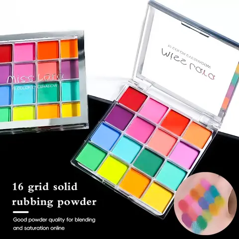 16-Color Macaron Rainbow Nail Art Solid Powder - Non-Flying, Matte and Glitter, Gradient Effects Nail Art Tool & Supplies for Creative Design at Home, Sweet Vibe (1 Box)