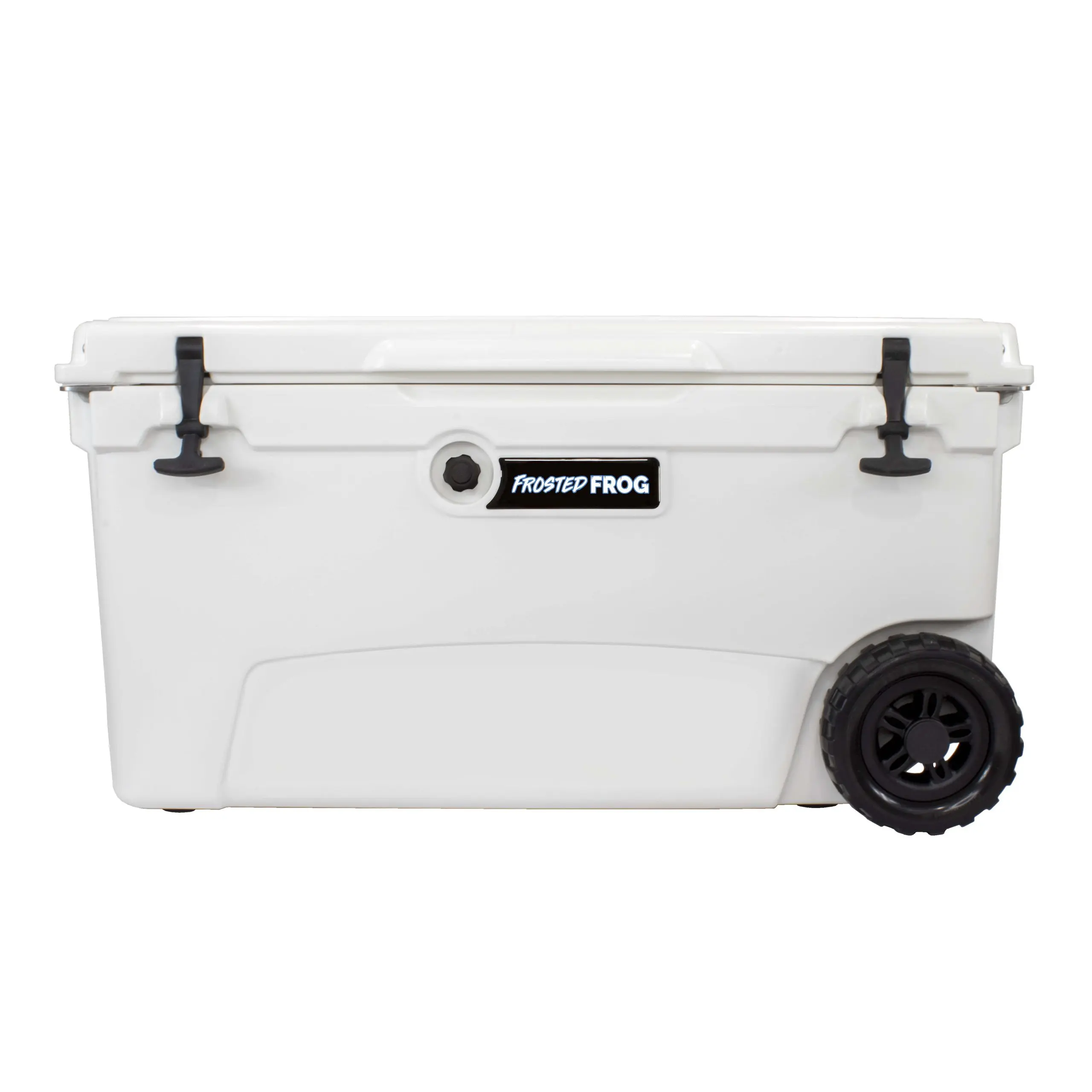Frosted Frog 70 QT Cooler with Wheels - White Cooler, 70 Quart