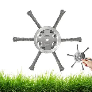 1 Pack Upgraded lithium weeding blade, 6 Inches Steel Wire Weed Trimmer Head,Replacement Weed Wacker Attachment for Electric Cordless String Trimmers,Spindle 5mm Tool