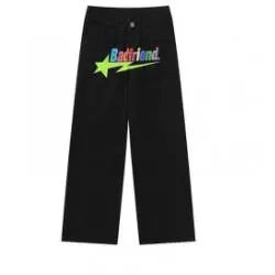 (Colorful blueprint) Black trousers