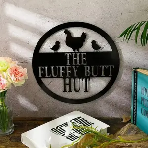 Chicken Coop Sign, Yard Sign, Decorative Plaque, Funny Chicken Shed Accessories, Farmhouse Chic Wall Decor, Garden & Patio Decoration Supplies