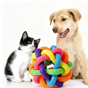 This Colorful Bell Ball Is A Pet Toy Made Of Rubber With A Metal Bell Inside. It's A Bite-Resistant TPR Training Ball With A Teeth Cleaner, Used For Teething, Grasping, Chewing, And Fetching. Suitable For Interactive Sound Training Of All Breeds Of Dogs,