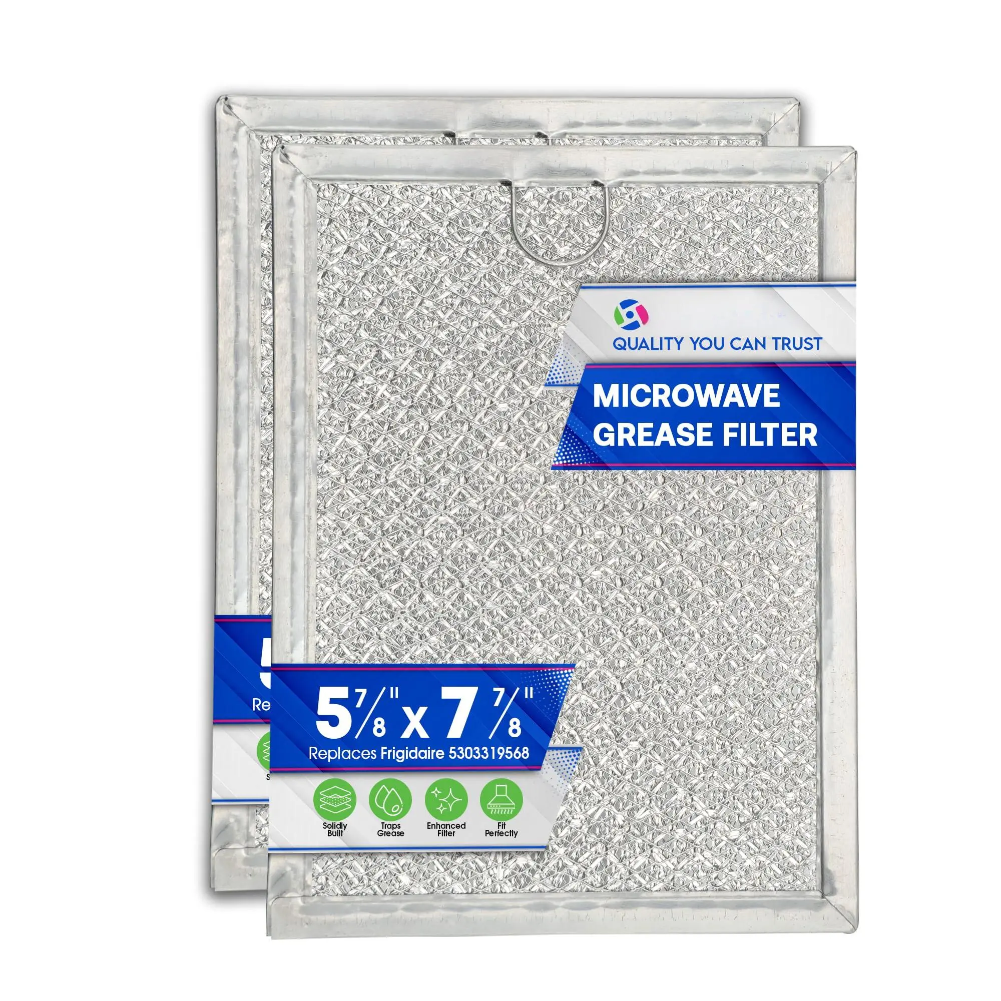 Microwave Filter Replacement 7.92" X 5.90" Fits 5303319568 Frigidaire - Aluminum Mesh Screen Grease Freshens And Filters Kitchen Air In Over The Range Oven Vent Fan (2)