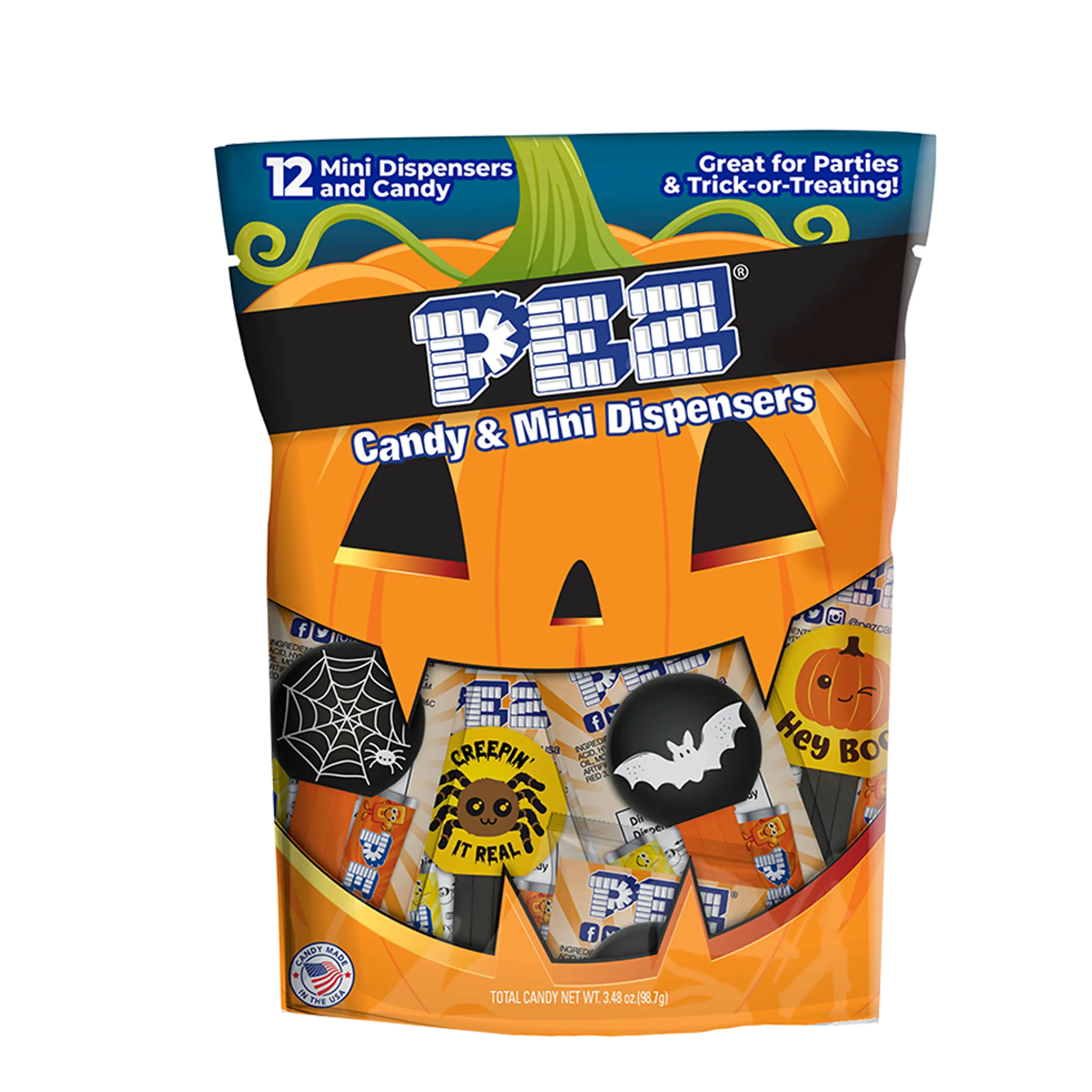 Halloween PEZ Party Bag (12 pack mini PEZ - each Individually wrapped)