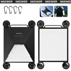 NEEWER ST91 Suction Cup Mount Compatible with Starlink Mini, 2-in-1 Protective Silicone Case & Satellite Dish Car Mount with Strong Vacuum Suction Cups for Car Window, Sunroof, RV, Boat & Road Trips