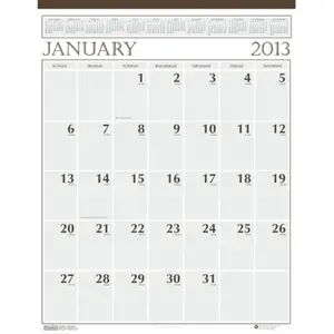 House of Doolittle Monthly Wall Calendar, for Daily Use, January-December Coverage, Julian Dates and Days Remaining, Non-Curling Recycled Paper, Perforated at the Top