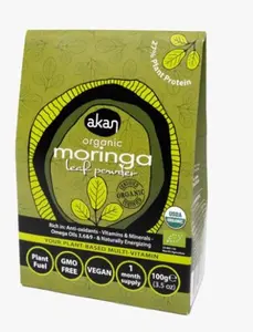Akan Organic Natural Moringa Powder 3.5 oz Healthcare Supplement