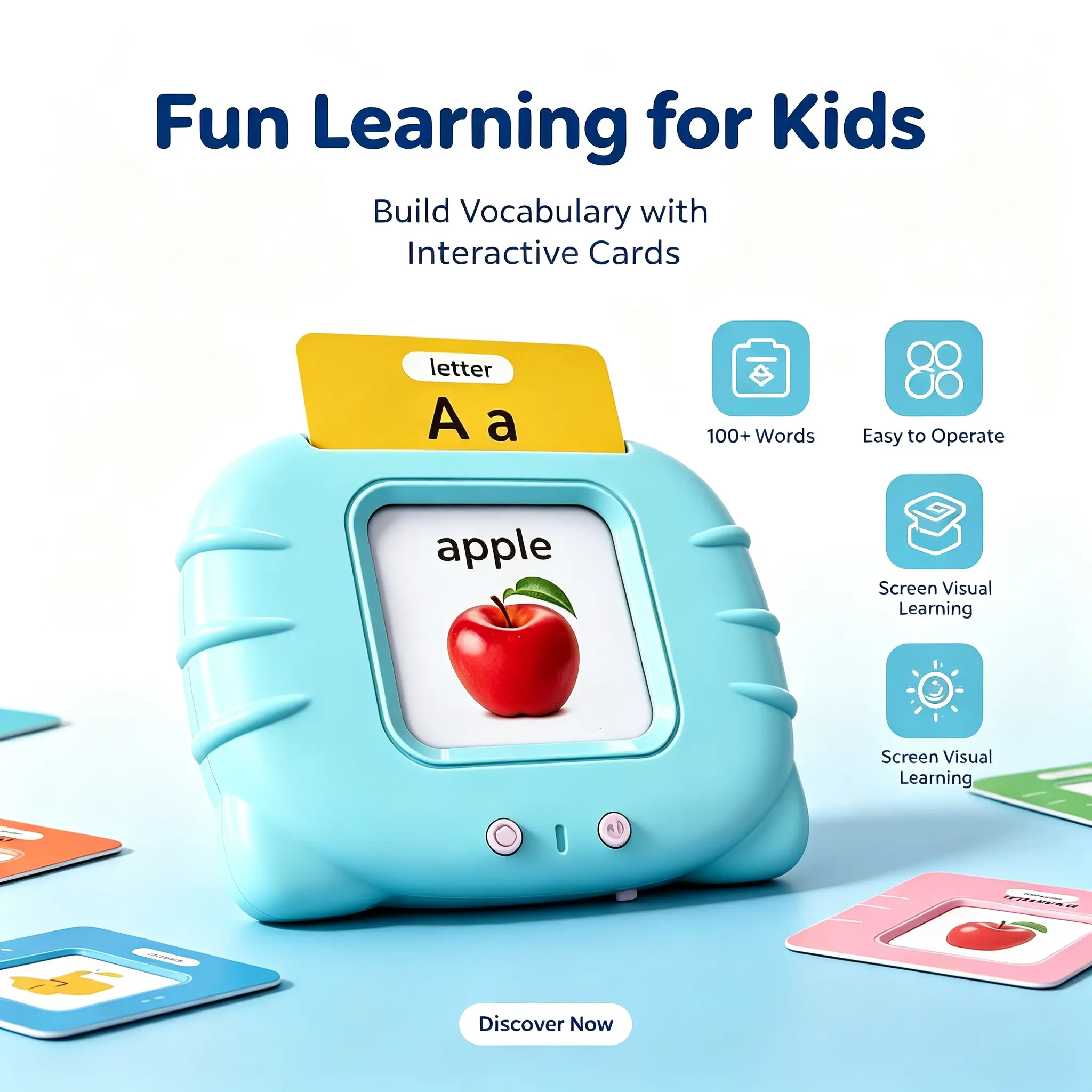 Talking Flash Cards Learning Machine for Toddlers, Upgraded 248 Sight Words Montessori Interactive Toy, Speech Therapy Autism Sensory Tool for 1-4 Years Old Early Language Development, Ideal Birthday Holiday Gift for Boys & Girls