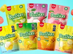[LIVE Lab New Arrivals Exclusive] The Everything Peelerz AMOS Peelerz Fruit Gummy Variety Pack, Green Apple, Lychee, Peach, Lemon, Pineapple, Mango & Banana Peelable Soft Candy, Assorted Chewy Gummies Candy Snack
