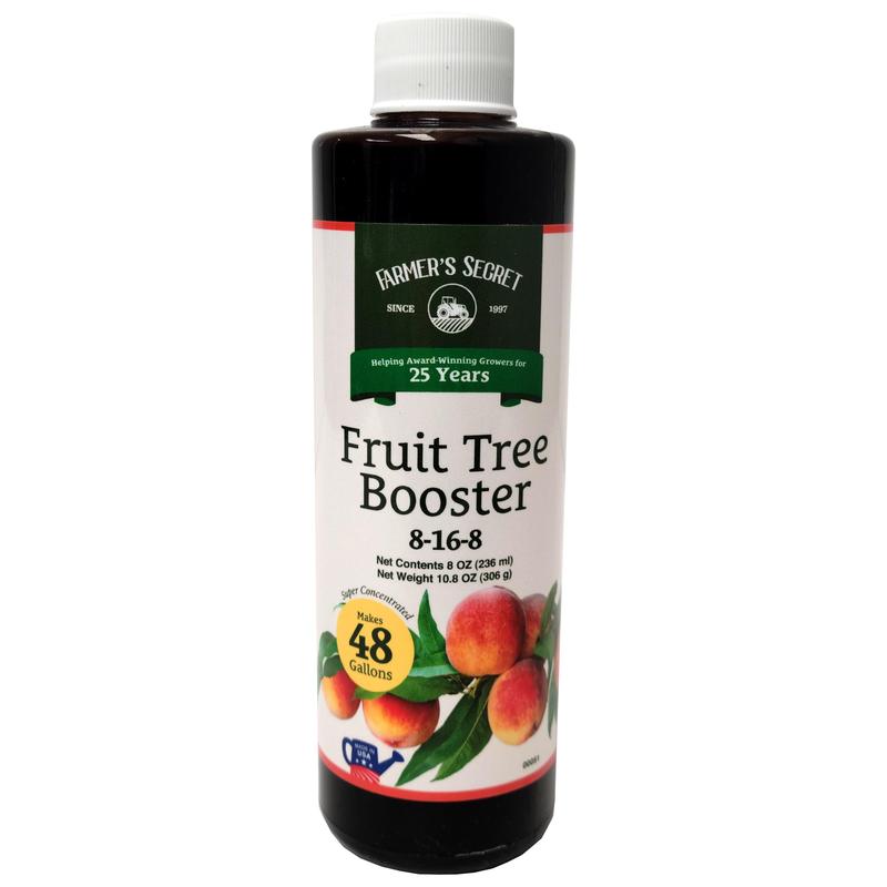Farmer's Secret Fruit Tree Booster Fertilizer - Super Concentrated and Phosphorus Rich - Formulated for All Fruit Trees Including Peach, Banana, and Apple