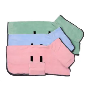 SoPets Wearable Pet Bathrobe Towel - Absorbent Quick Dry Dog Cat Bathing Gown