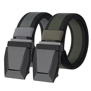 Free Size Adjustable 2 Pack Men Belt Reversible,Stretch Tactical Belt for Men Work Military Rigger Hiking 1.5",Cut for Fit